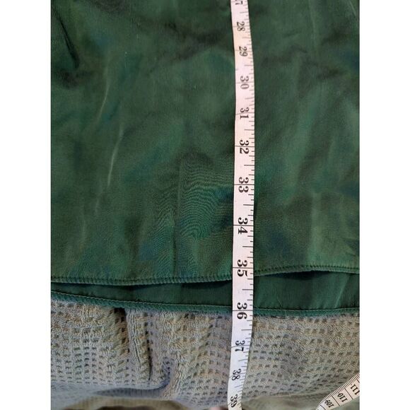 Vintage 90s Betsey Johnson Women's Size 6 100% Silk Green Mini Dress Sleeveless - Picture 3 of 7